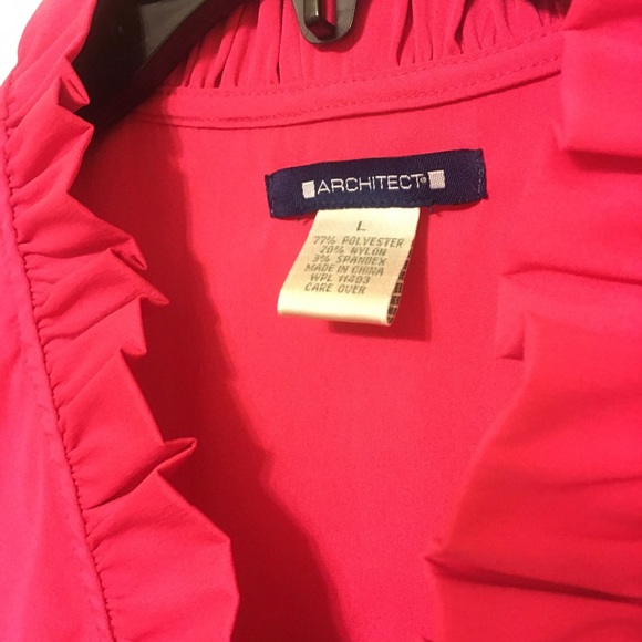 Architect Ruffle Blouse - Fuchsia - Picture 7 of 11